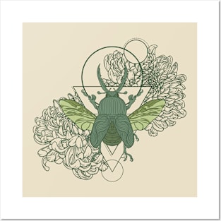 Geometric Beetle Posters and Art